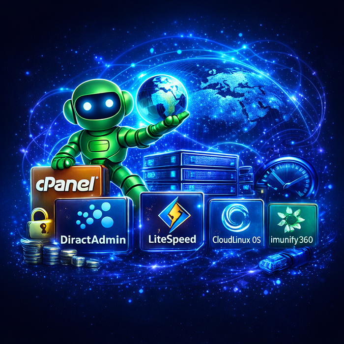 ارائه لایسنسهای اورجینال cPanel، DirectAdmin، CloudLinux، KernelCare، Imunify360، LiteSpeed، WHMCS و SolusVM با فعالسازی سریع