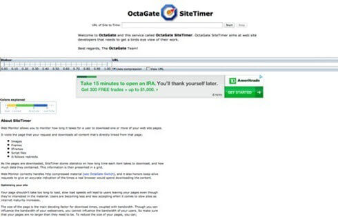 ابزار بررسی سرعت سایت octagate-sitetimer