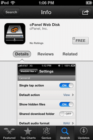 نصب webdav در iphone