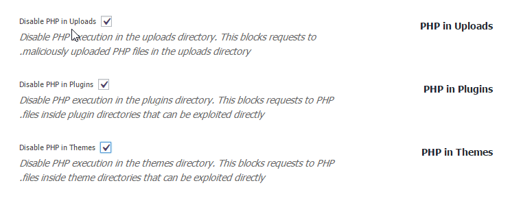 غیر فعال کردن اجرا مستقیم php در افزونه ، پوسته و پوشه آپلود وردپرس