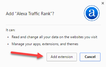 اضافه کردن extension رتبه الکسا به گوگل کروم
